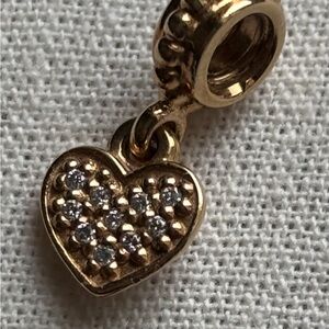 Vintage Pandora 14k with pave diamond pendant.